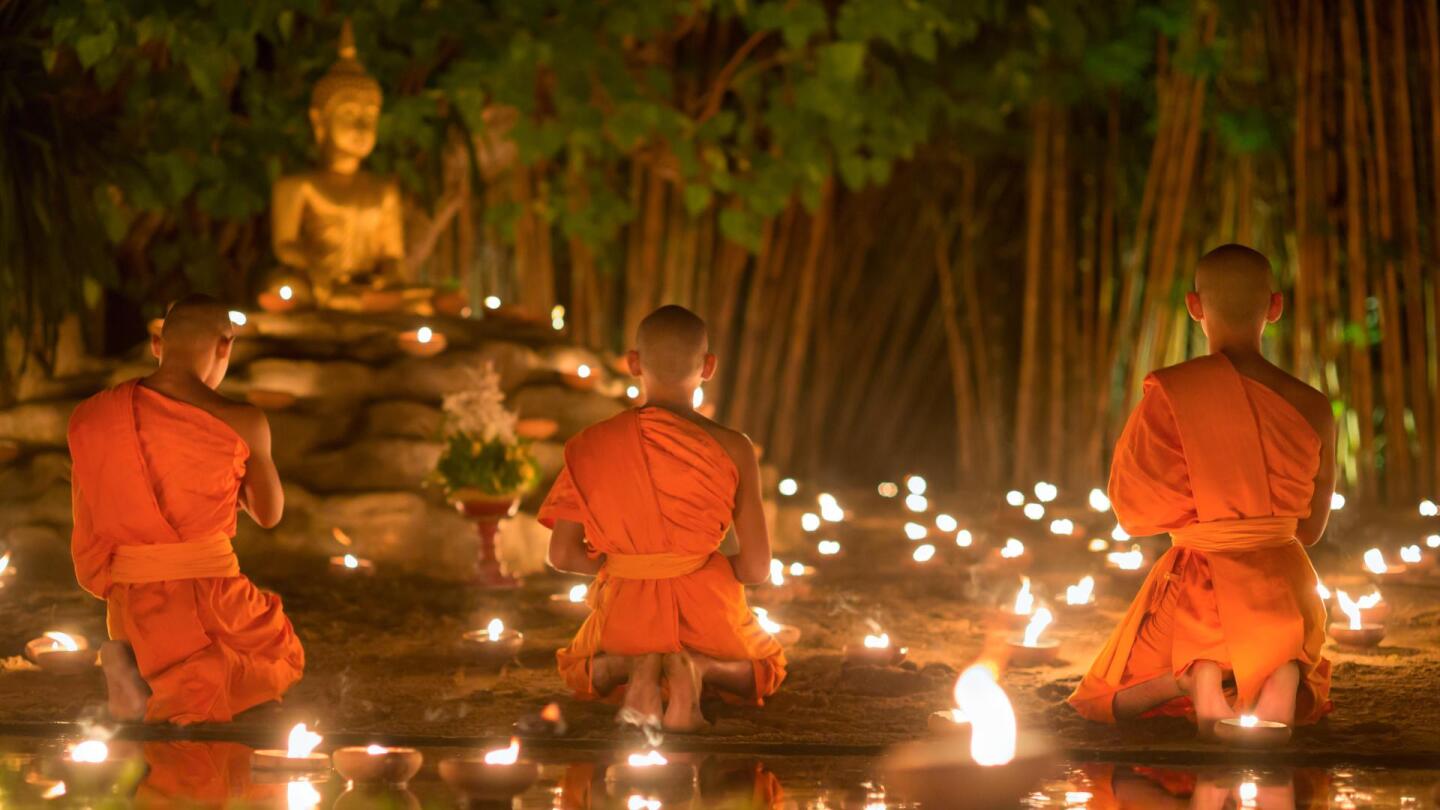 Feier eines der größten Feste in Südostasien - Buddhisches Neujahr